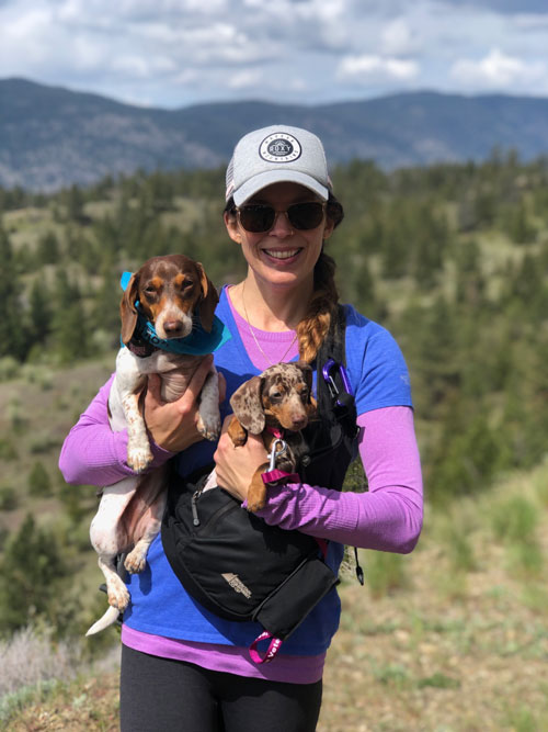 Hiking the trails with my girls.